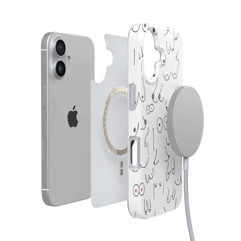 I'm With Her | Black & White Boobs Case iPhone Case get.casely 