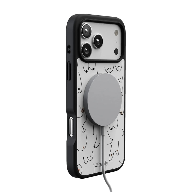 I'm With Her | Black & White Boobs Case iPhone Case get.casely 
