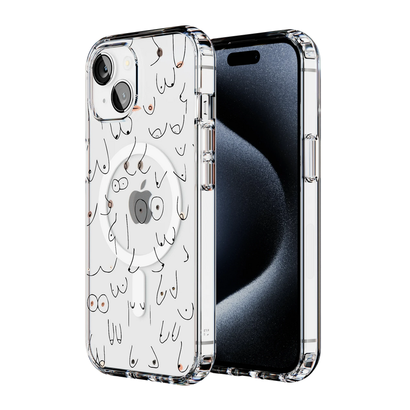 I'm With Her | Black & White Boobs Case iPhone Case get.casely 