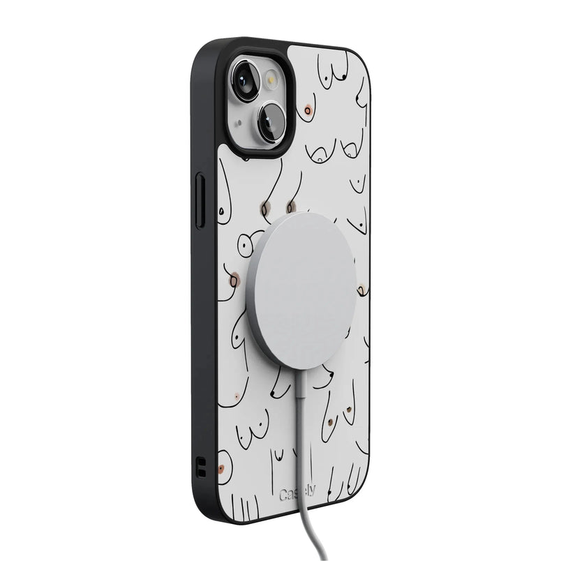 I'm With Her | Black & White Boobs Case iPhone Case get.casely 