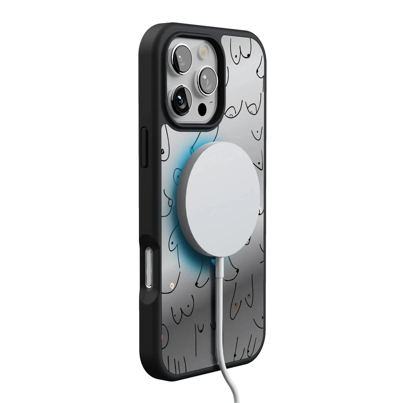 I'm With Her | Black & White Boobs Case iPhone Case get.casely 