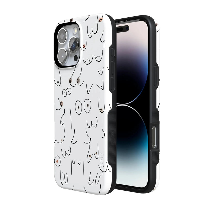 I'm With Her | Black & White Boobs Case iPhone Case get.casely 