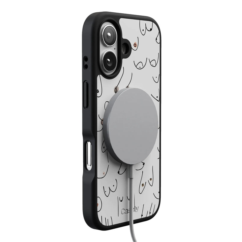 I'm With Her | Black & White Boobs Case iPhone Case get.casely 