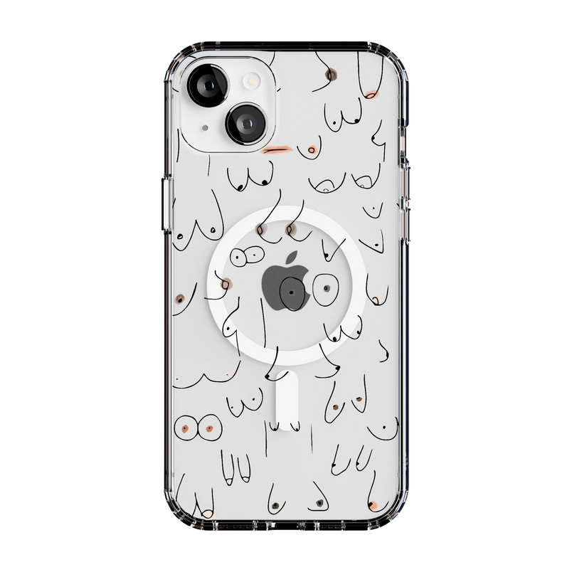 I'm With Her | Black & White Boobs Case iPhone Case get.casely 