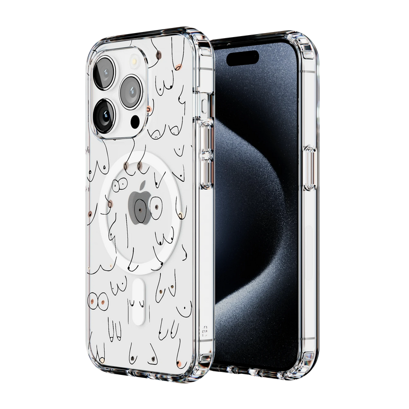I'm With Her | Black & White Boobs Case iPhone Case get.casely 