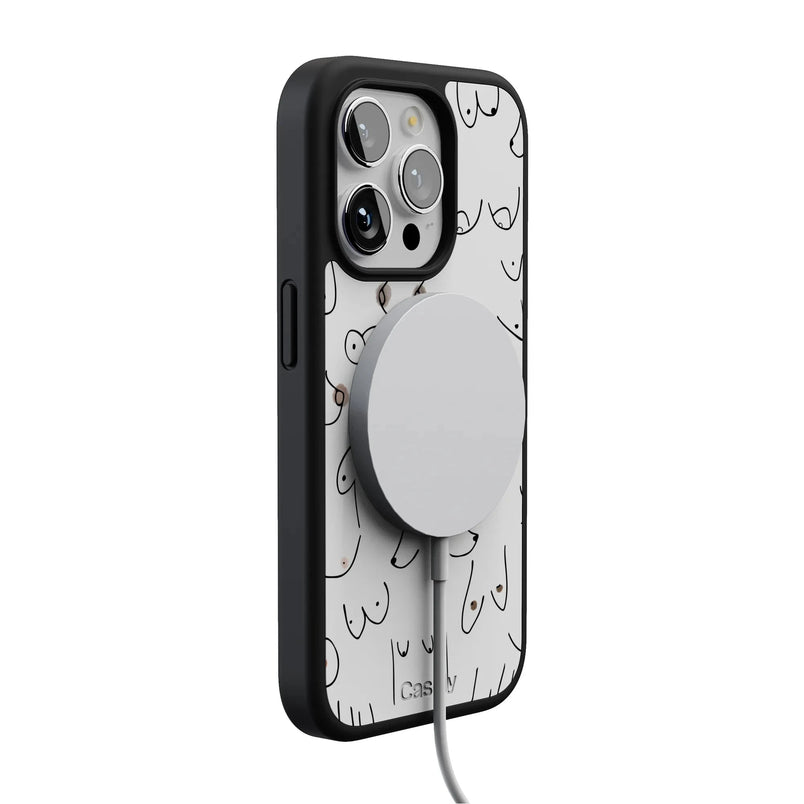 I'm With Her | Black & White Boobs Case iPhone Case get.casely 