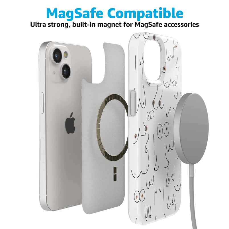 I'm With Her | Black & White Boobs Case iPhone Case get.casely 