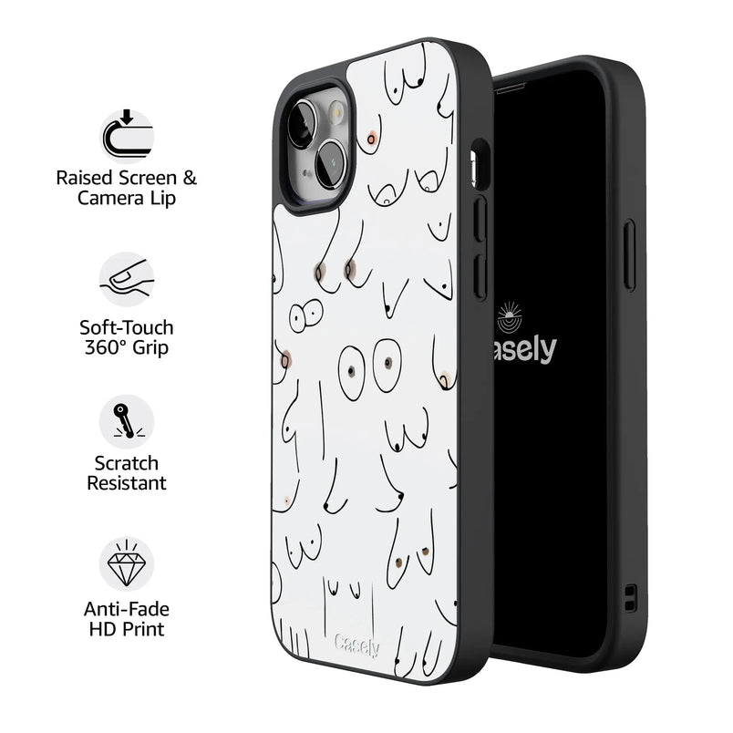 I'm With Her | Black & White Boobs Case iPhone Case get.casely 