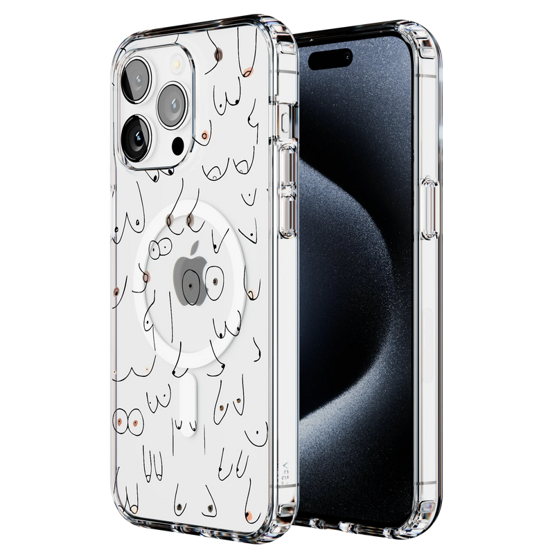 I'm With Her | Black & White Boobs Case iPhone Case get.casely 
