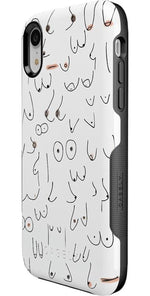 I'm With Her | Black & White Boobs Case iPhone Case get.casely 