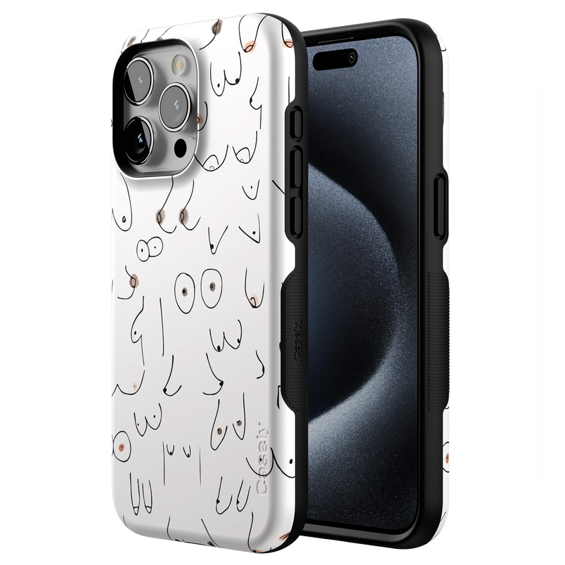 I'm With Her | Black & White Boobs Case iPhone Case get.casely 