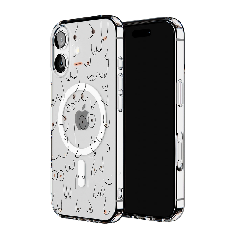 I'm With Her | Black & White Boobs Case iPhone Case get.casely 