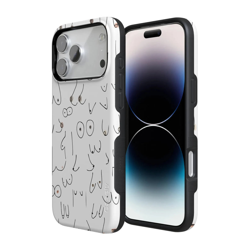 I'm With Her | Black & White Boobs Case iPhone Case get.casely 