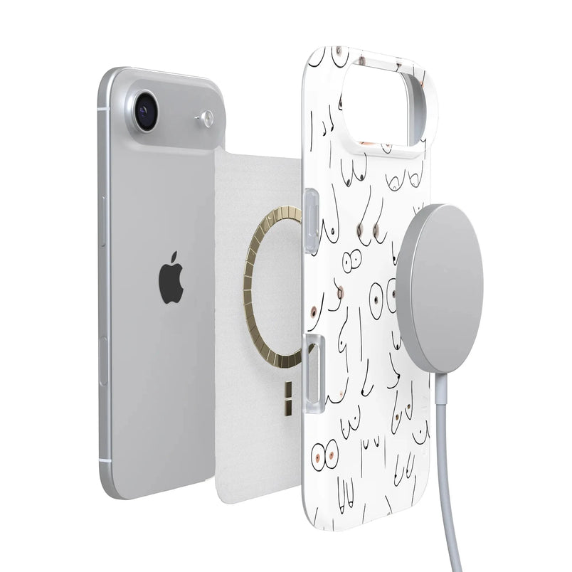I'm With Her | Black & White Boobs Case iPhone Case get.casely 