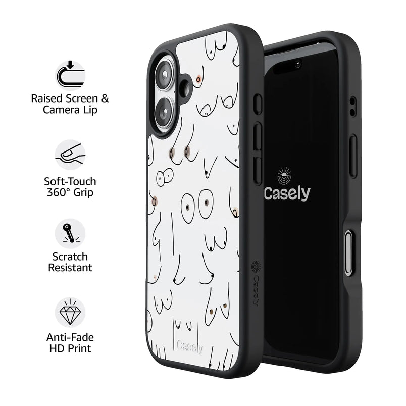 I'm With Her | Black & White Boobs Case iPhone Case get.casely 