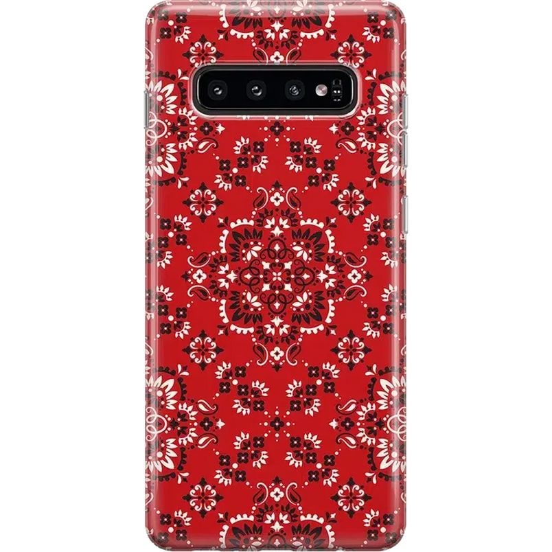 I'm with the Band | Red Bandana Print Samsung Case Samsung Case get.casely Classic Galaxy S10 Plus 