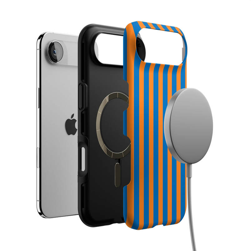 Go New York | Blue & Orange Stripes Case