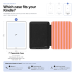 Perfect Stripes | Orange & Pink Stripes Kindle Case