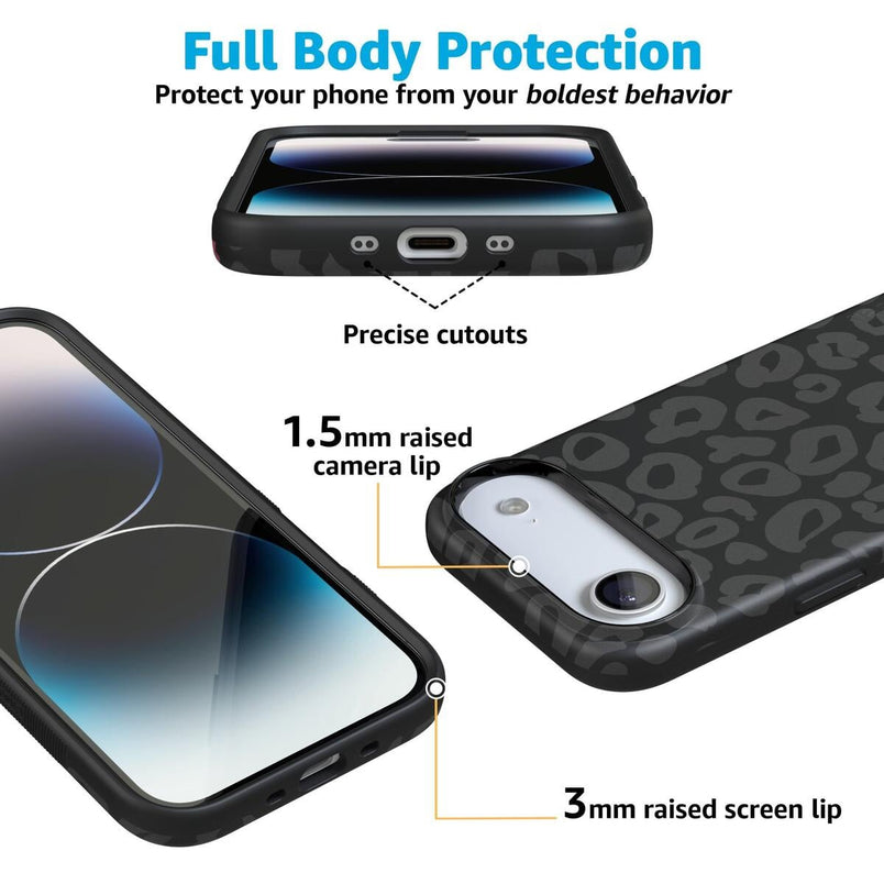 Into the Wild | Black Leopard Case iPhone Case get.casely 