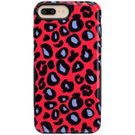 Into the Wild | Red & Blue Leopard Print Case iPhone Case get.casely Bold iPhone 6/7/8 Plus 