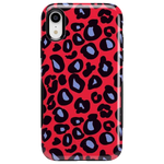 Into the Wild | Red & Blue Leopard Print Case iPhone Case get.casely Bold iPhone XR 