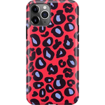 Into the Wild | Red & Blue Leopard Print Case iPhone Case get.casely Classic iPhone 11 Pro 