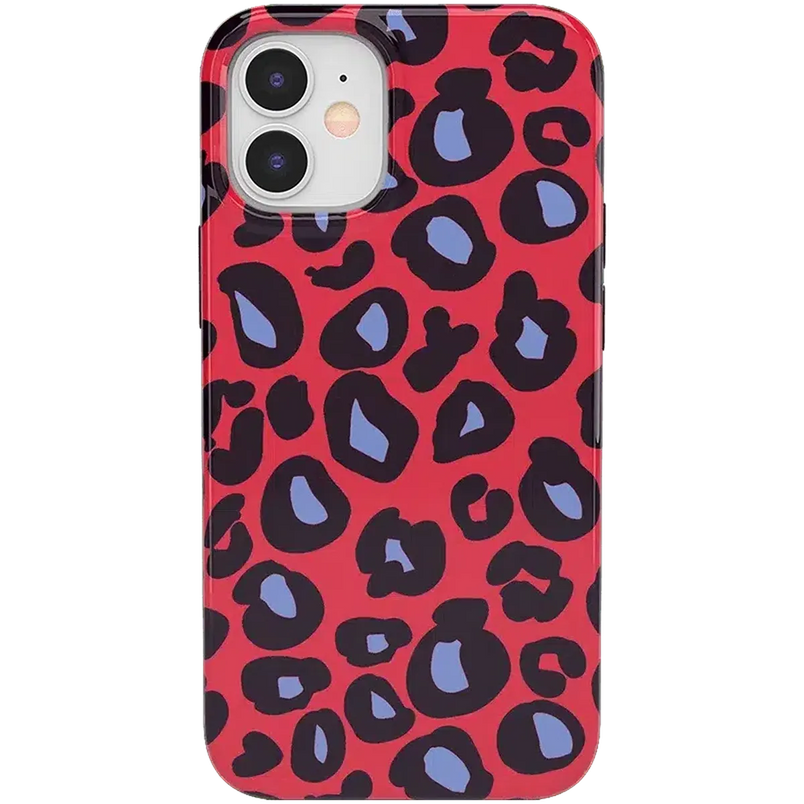 Into the Wild | Red & Blue Leopard Print Case iPhone Case get.casely Classic iPhone 12 Mini 