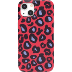 Into the Wild | Red & Blue Leopard Print Case iPhone Case get.casely Classic + MagSafe® iPhone 13 