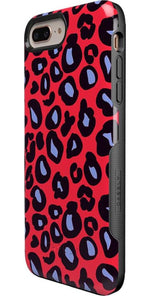 Into the Wild | Red & Blue Leopard Print Case iPhone Case get.casely 