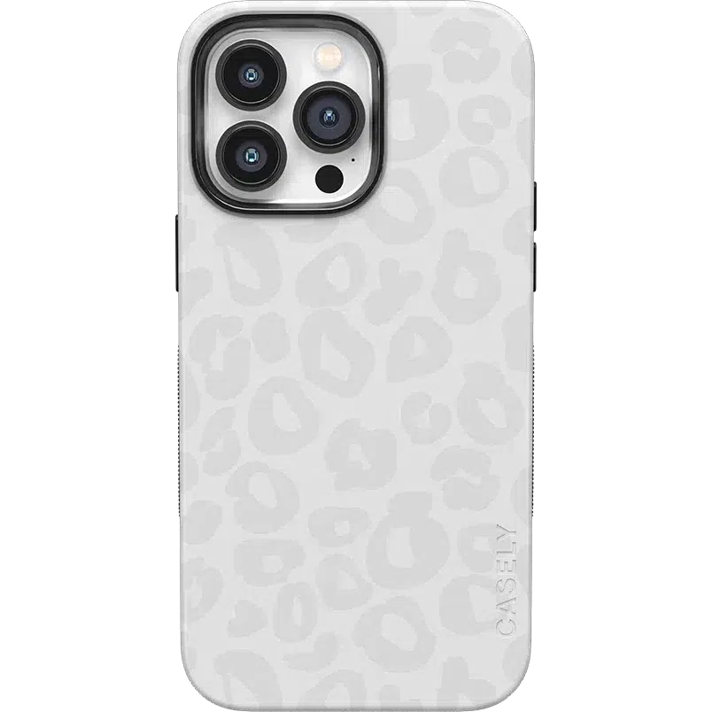 Into the Wild | White Snow Leopard Case iPhone Case get.casely Bold + MagSafe® iPhone 14 Pro Max