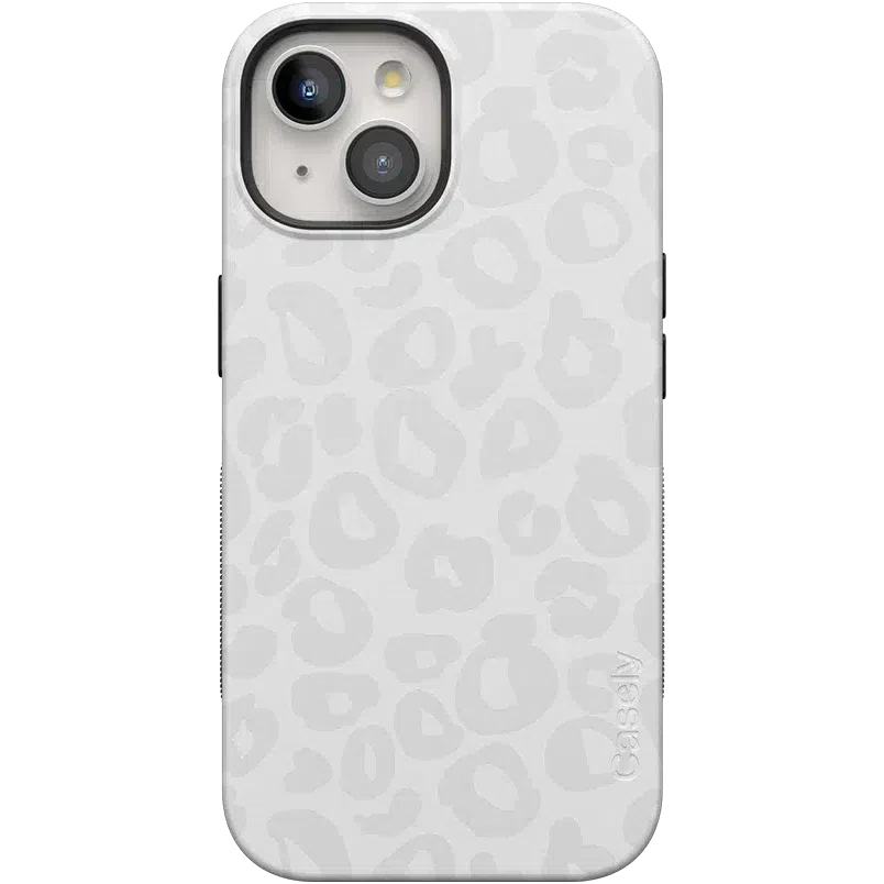 Into the Wild | White Snow Leopard Case iPhone Case get.casely Bold + MagSafe® iPhone 15 Plus