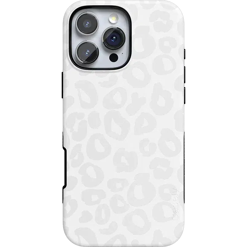 Into the Wild | White Snow Leopard Case iPhone Case get.casely Bold + MagSafe® iPhone 16 Pro Max