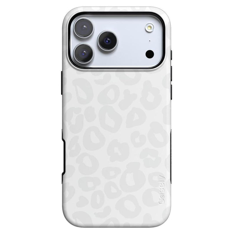 Casely iPhone 17 Pro Max Compatible with MagSafe Into the Wild | White Snow Leopard Case Bold + MagSafe Casely iPhone 17 Pro Max Compatible with MagSafe Into the Wild | White Snow Leopard Case Bold + MagSafe