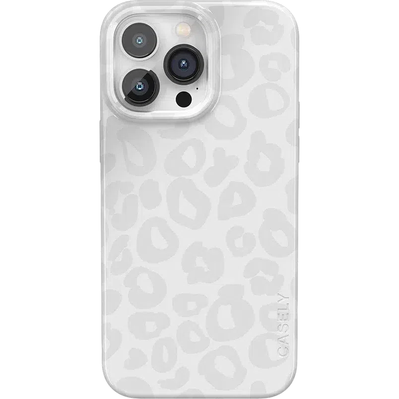 Into the Wild | White Snow Leopard Case iPhone Case get.casely Classic + MagSafe® iPhone 14 Pro Max