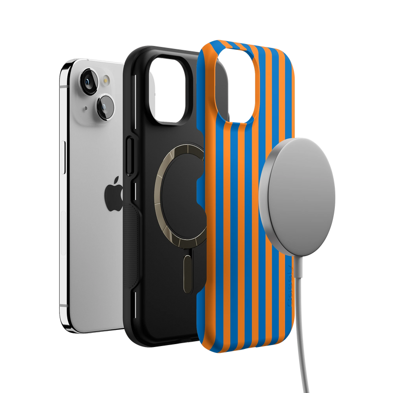 Go New York | Blue & Orange Stripes Case