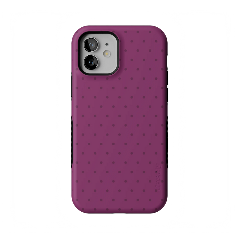 On the Dot | Plum Polka Dot Case - iPhone 12