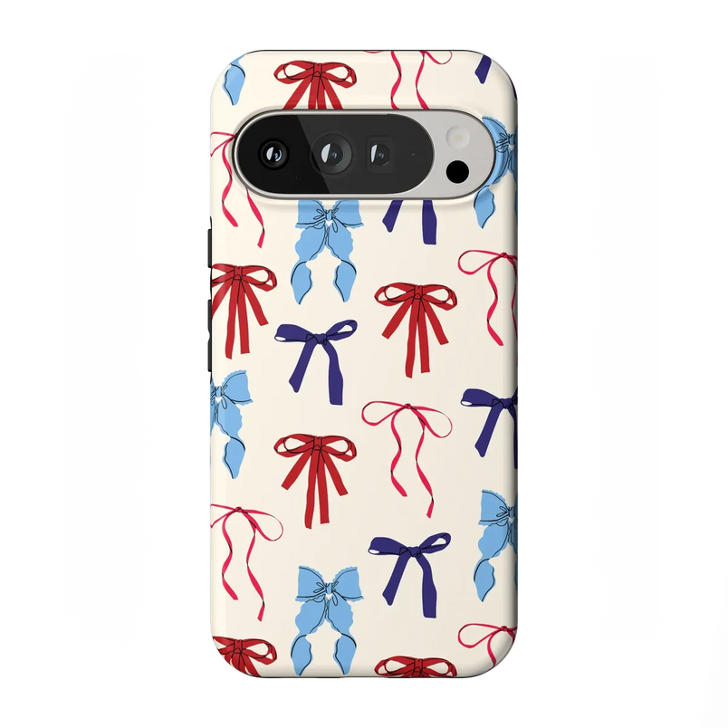 American Girlie | Red White & Blue Bows Case - Google Pixel 10 Pro XL
