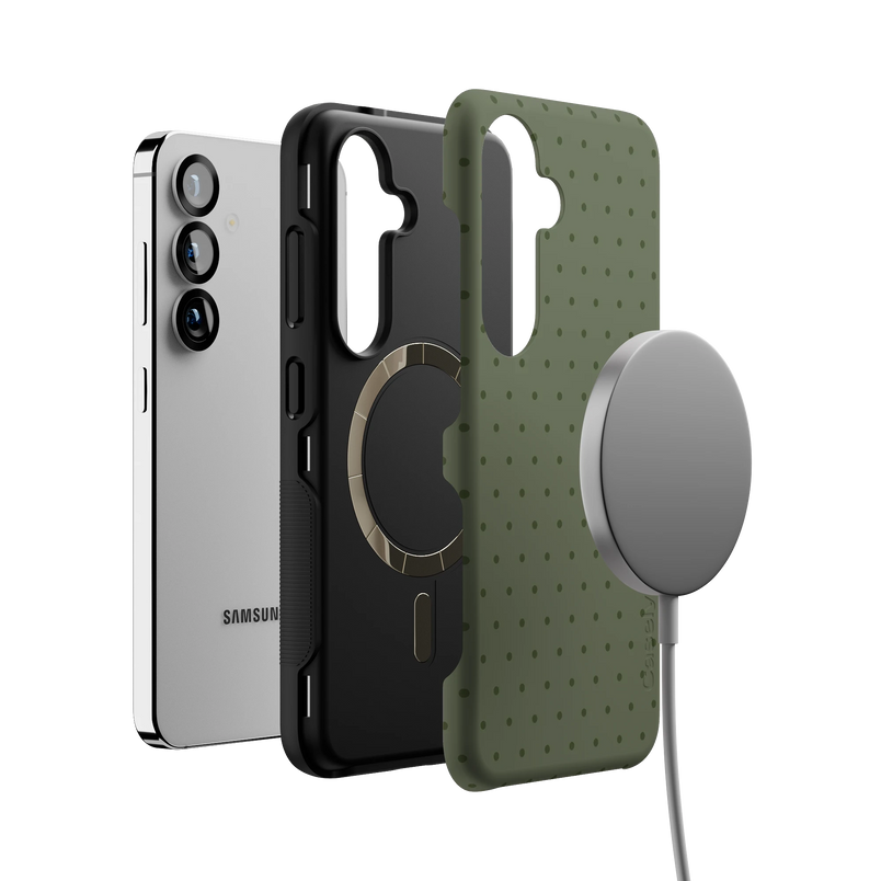On the Dot | Olive Green Polka Dot Case