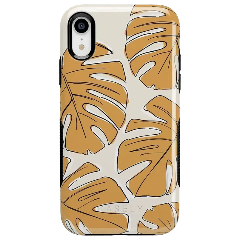 Island Time | Tropical Leaves Floral Case iPhone Case get.casely Bold iPhone XR 