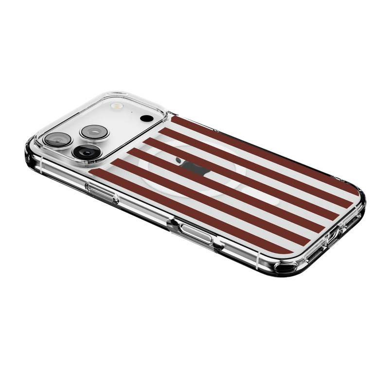 Sunday in Brooklyn | Burgundy Stripes Case