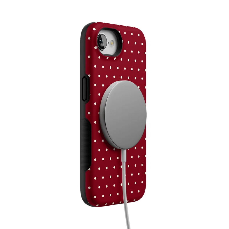On the Dot | Maroon Polka Dot Case