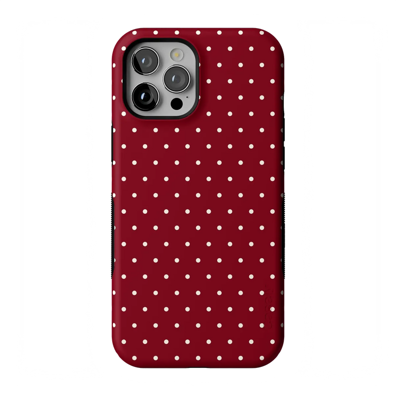 On the Dot | Maroon Polka Dot Case