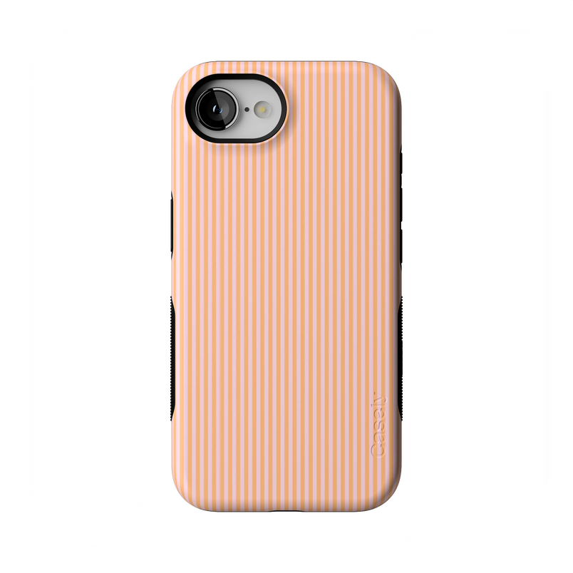 Stripes and the City | Orange & Pink Pinstripe Case - iPhone 16E