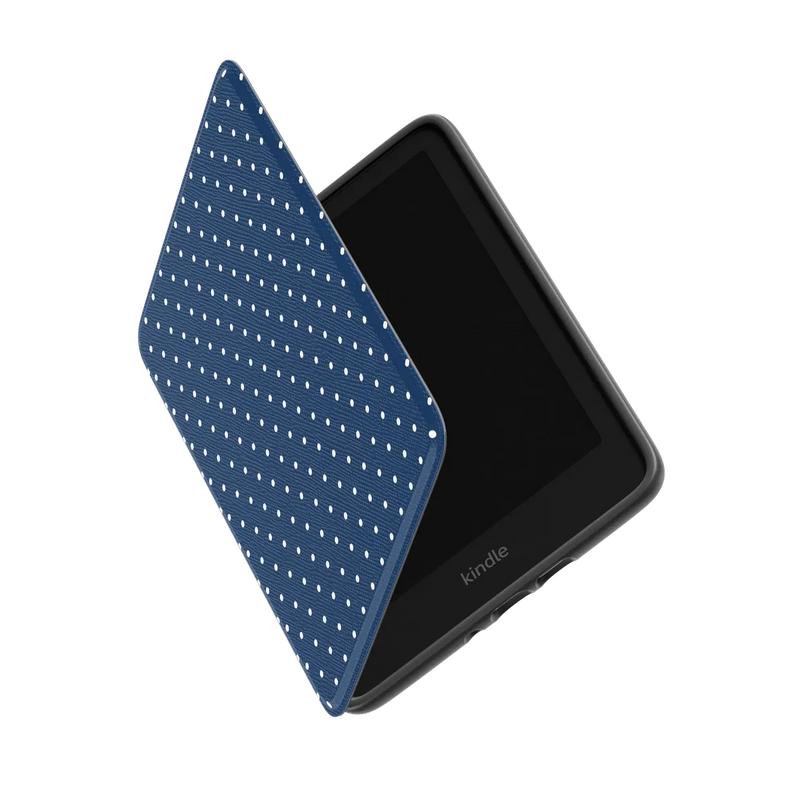 On the Dot | Navy Polka Dot Kindle Case