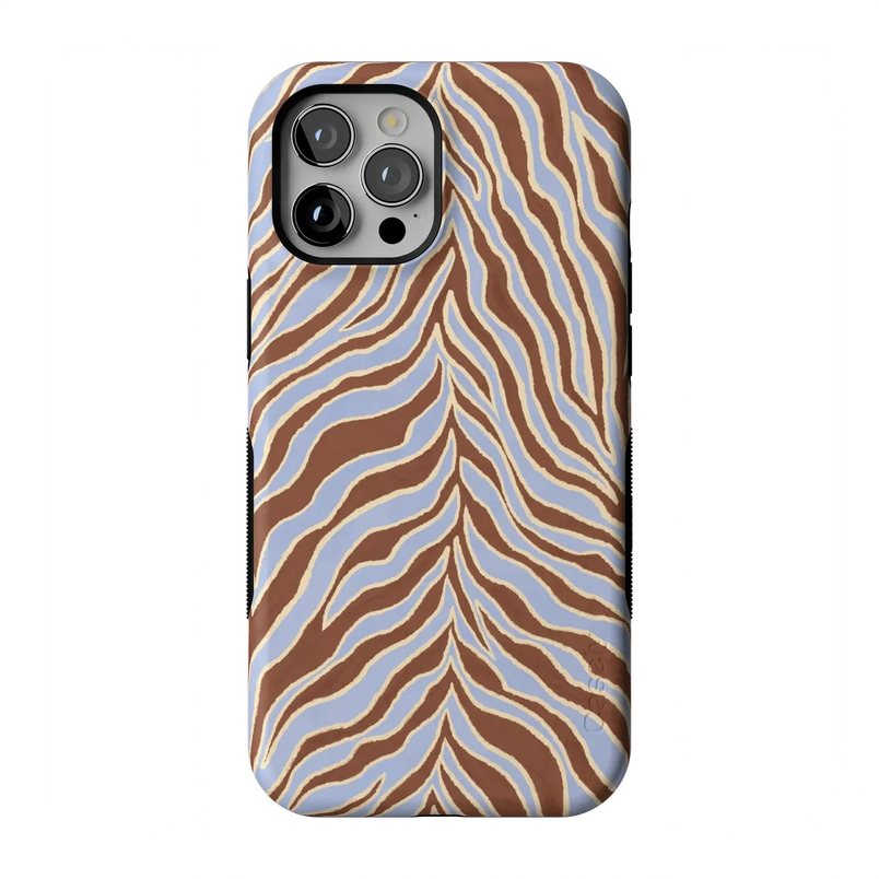 Untamed | Brown & Blue Zebra Case - iPhone 12 Pro