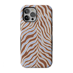 Untamed | Brown & Blue Zebra Case - iPhone 12 Pro