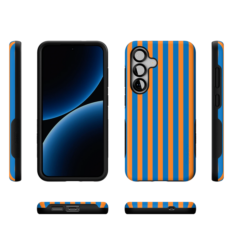 Go New York | Blue & Orange Stripes Case