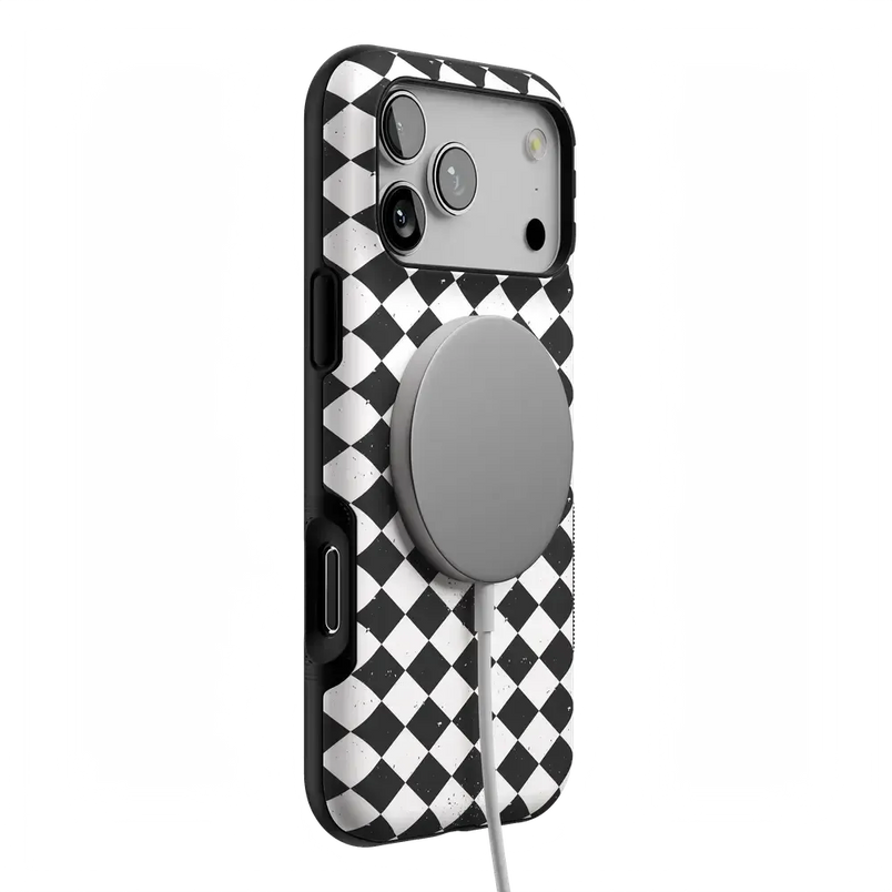 Salem's Hex | Black & White Checkered Case