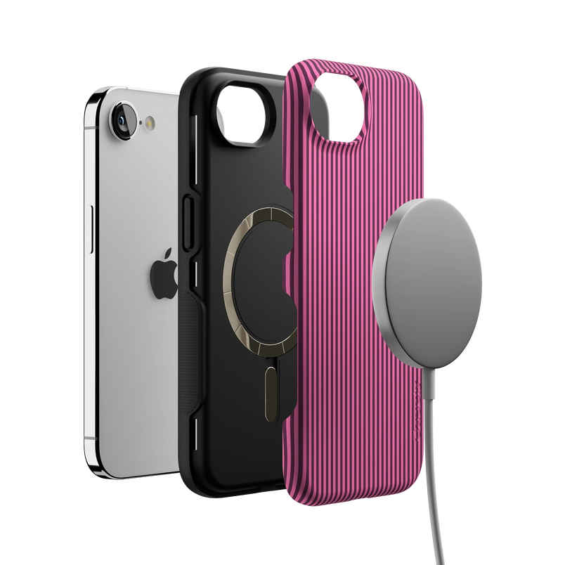 Stripes and the City | Pink & Purple Pinstripe Case