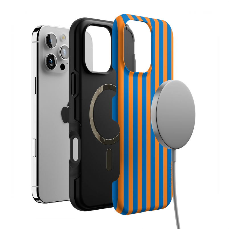 Go New York | Blue & Orange Stripes Case